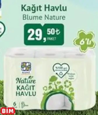 BLUME NATURE KAĞIT HAVLU BLUME NATURE KAĞIT HAVLU